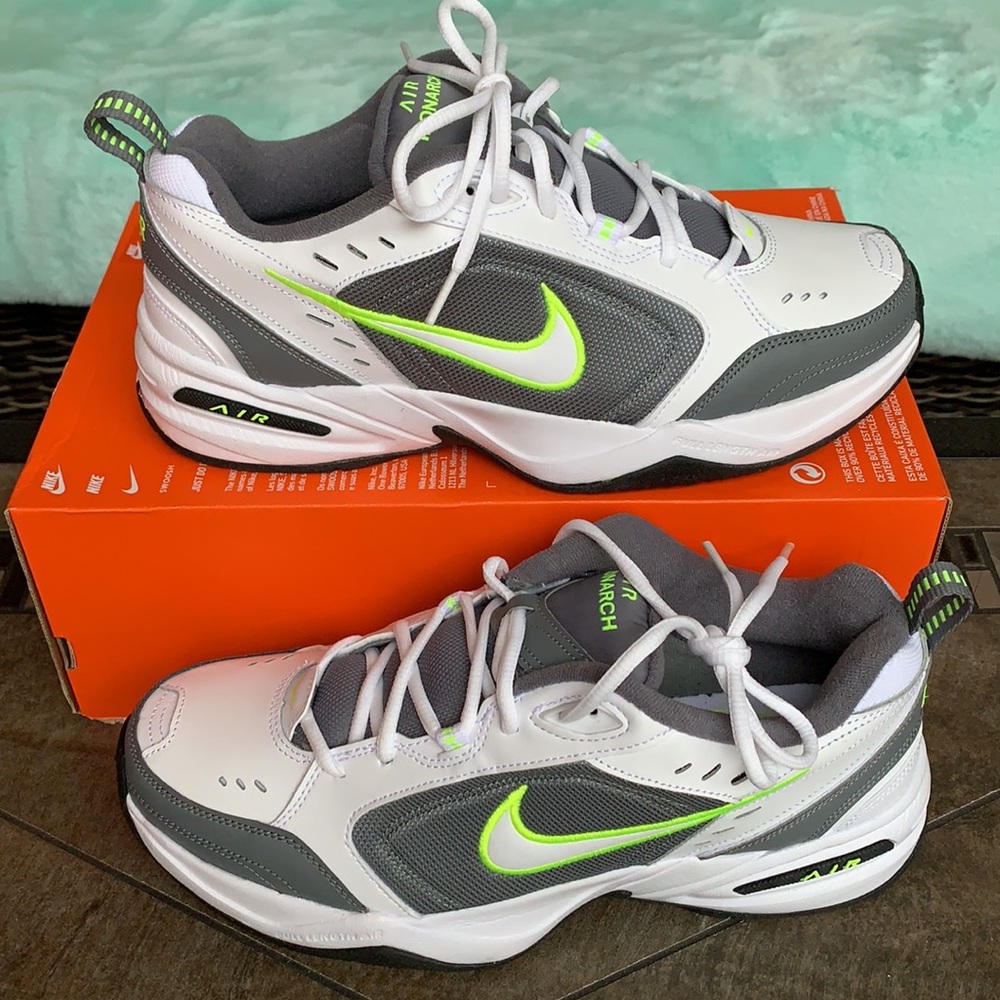 NIKE AIR MONARCH IV WHITE/WHITE-COOL GREY MENS - Picture 4 of 15